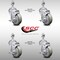 Service Caster 4 Inch SS Gray Polyurethane Wheel Swivel 12mm Threaded Stem Caster Set Brake SCC-SSTS20S414-PPUB-TLB-M1215-4 - alternate 2